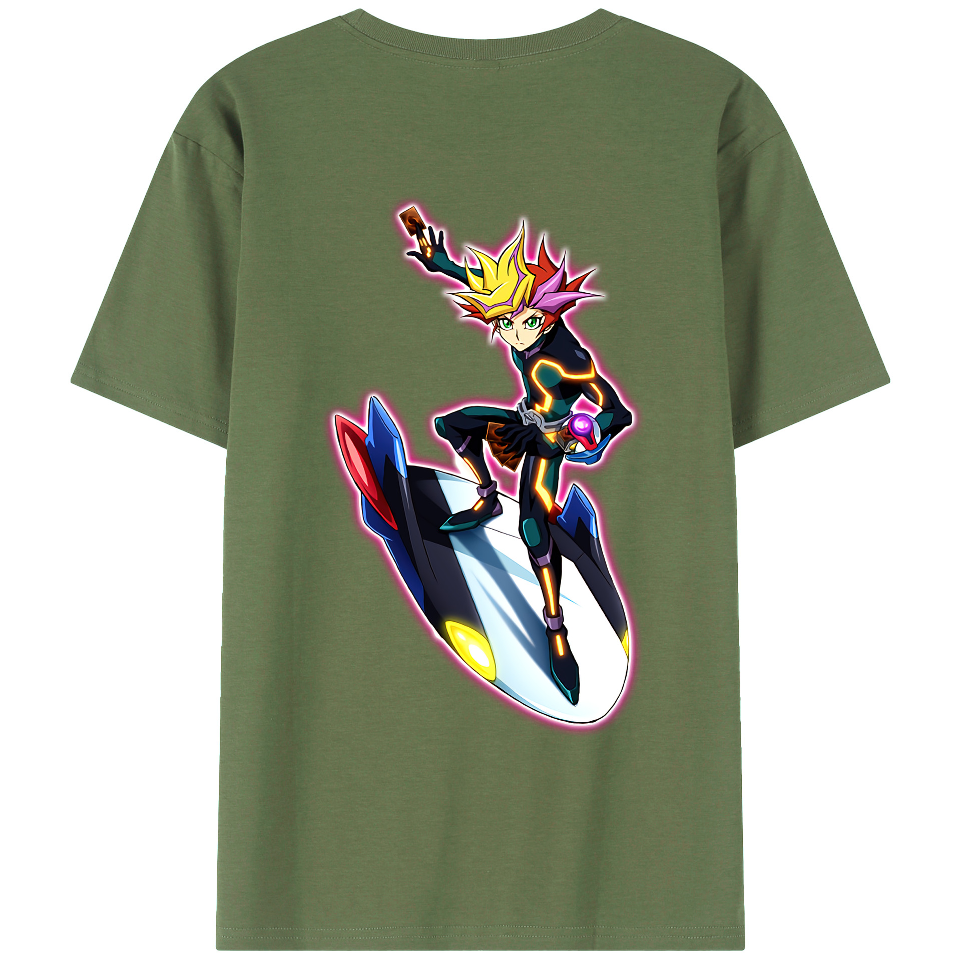 （画像用） 遊☆戯☆王 Yu-Gi-Oh! 綿100％ メンズ半袖Tシャツ（バックプリント） 通気性